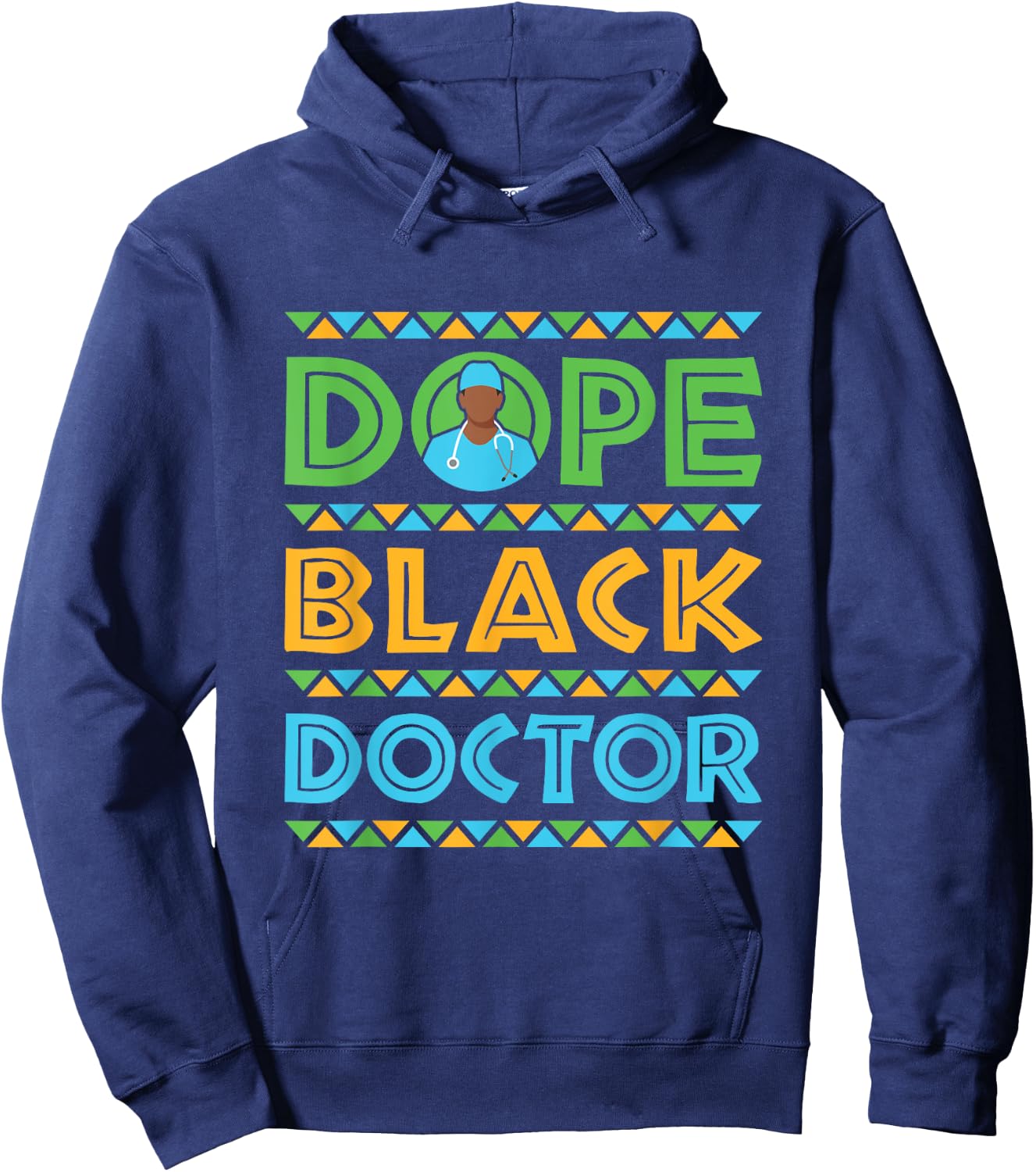 Dope Black Doctor Physician African American Hoodie - Hoodie | Navy