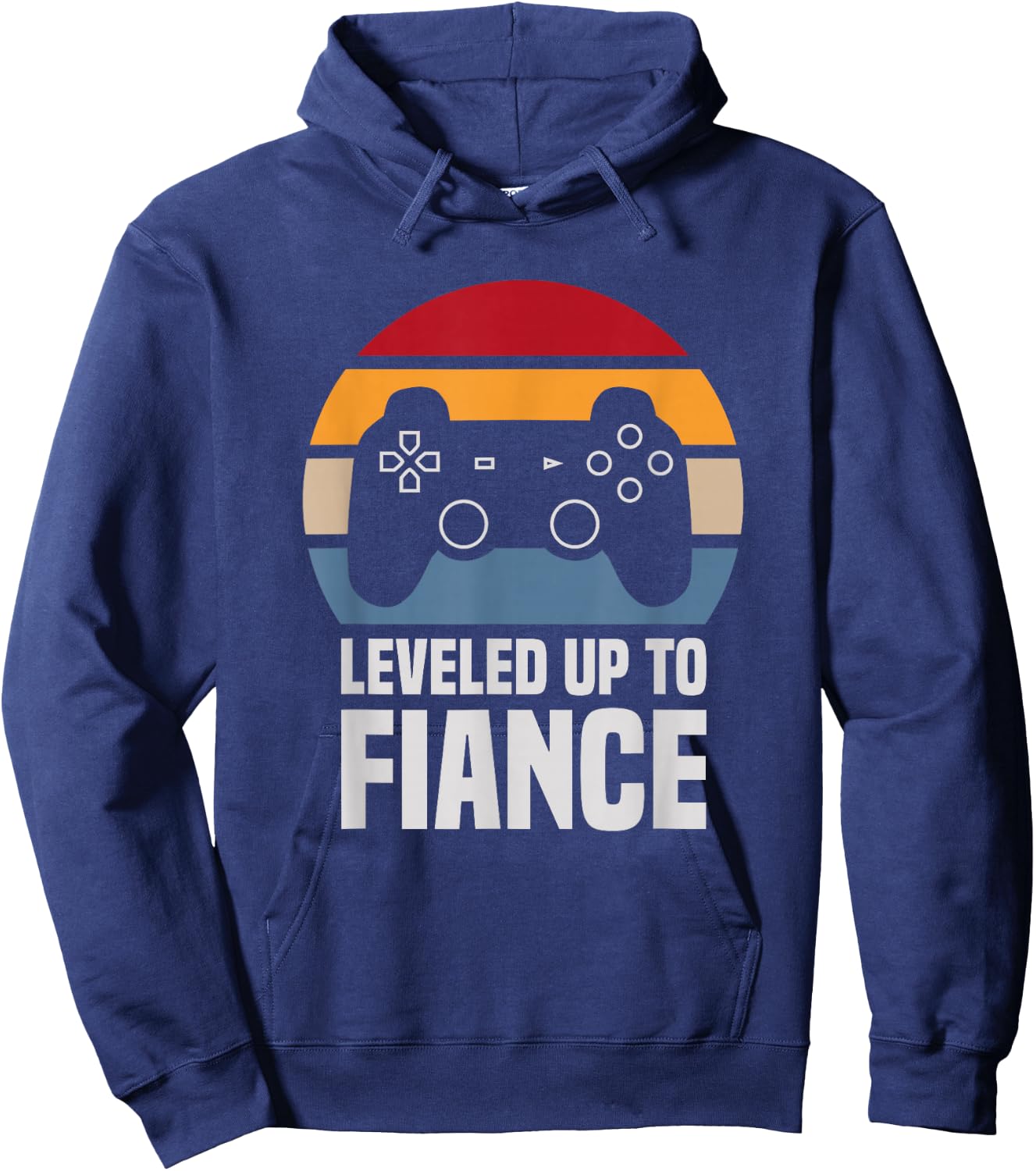 Leveled Up To Fiance Gifts Newly Engaged Couple Hoodie - Hoodie | Navy
