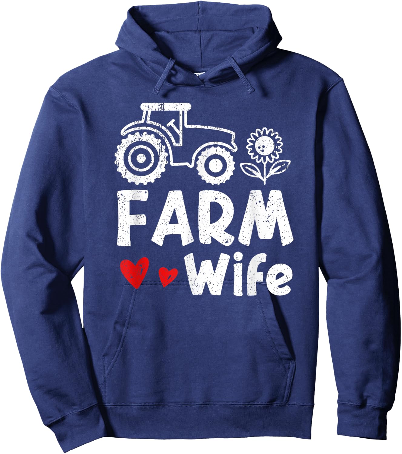 Farm Wife | Local Farm Lover Funny Farmer Wife Hoodie - Hoodie | Navy