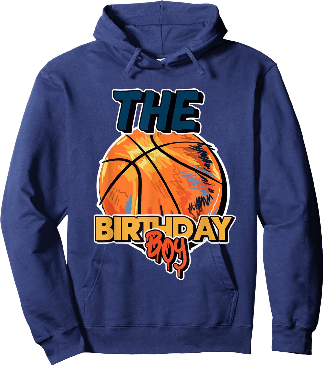 The Birthday Boy Basketball Theme Matching Hoodie - Hoodie | Navy