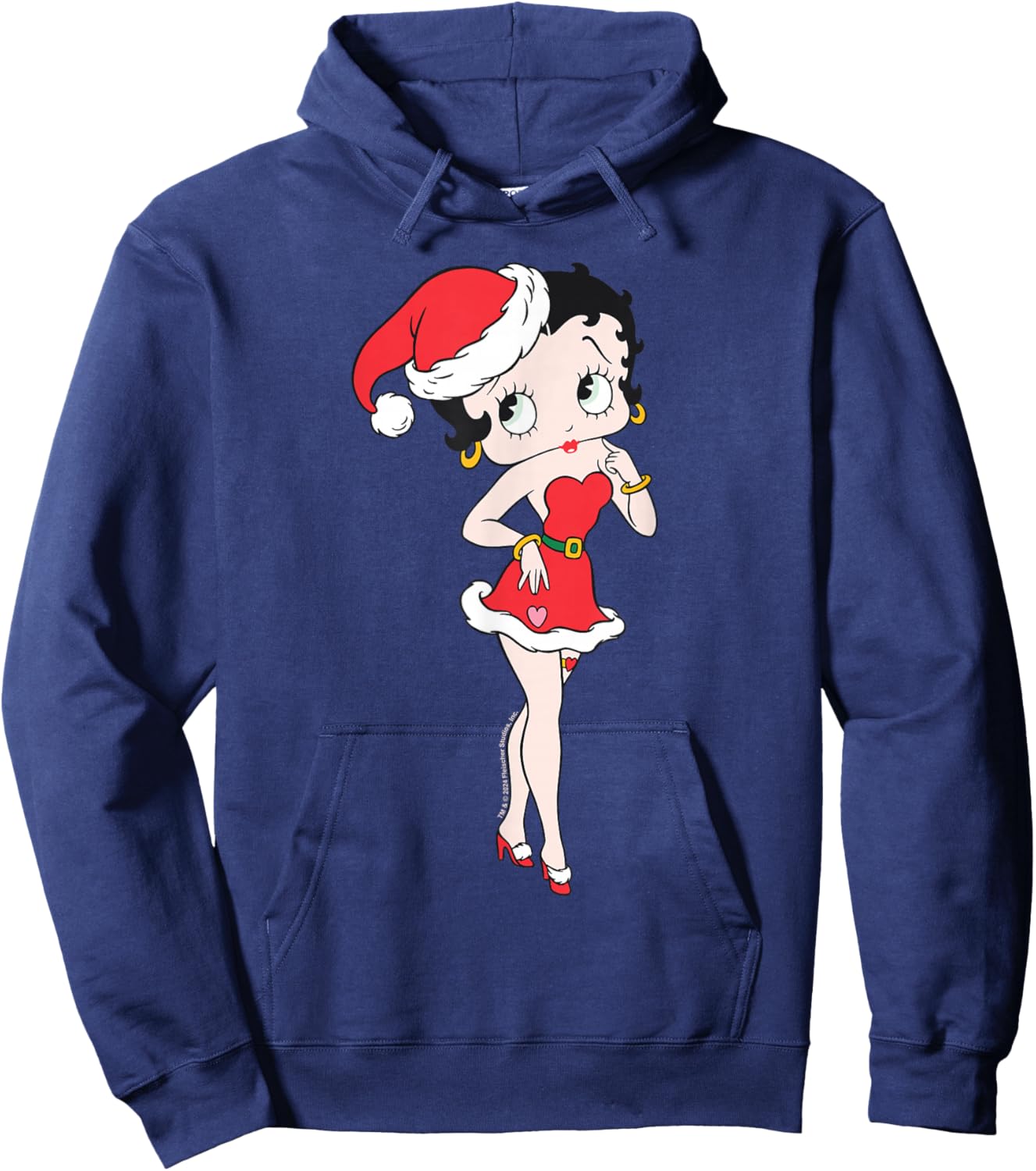 Betty Boop Christmas Pin Up Hoodie - Hoodie | Navy