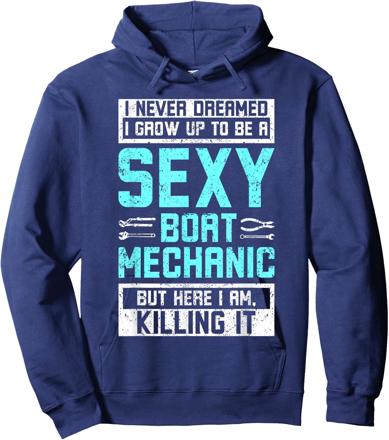 Sexy boat mechanic Hoodie - Hoodie | Navy