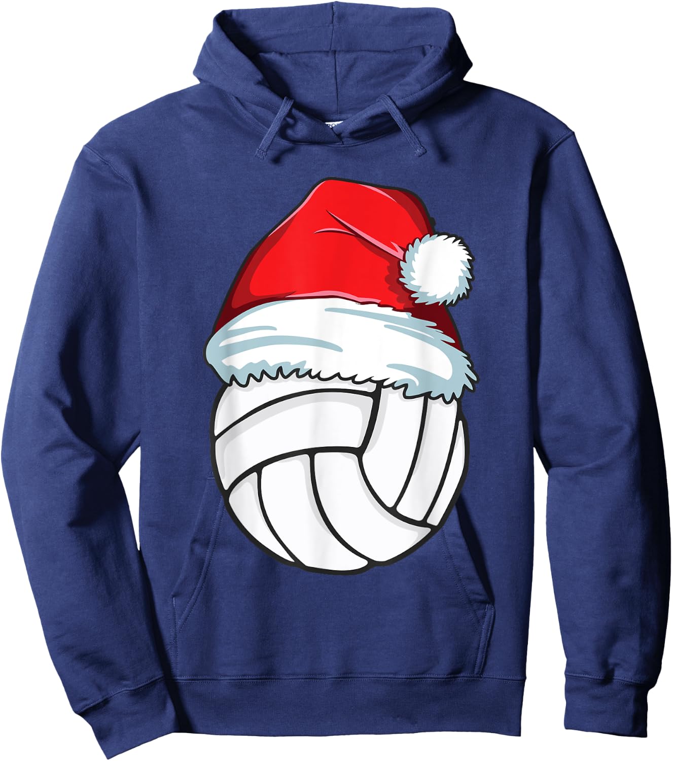 Ugly Christmas Volleyball Santa Pajama Hoodie - Hoodie | Navy