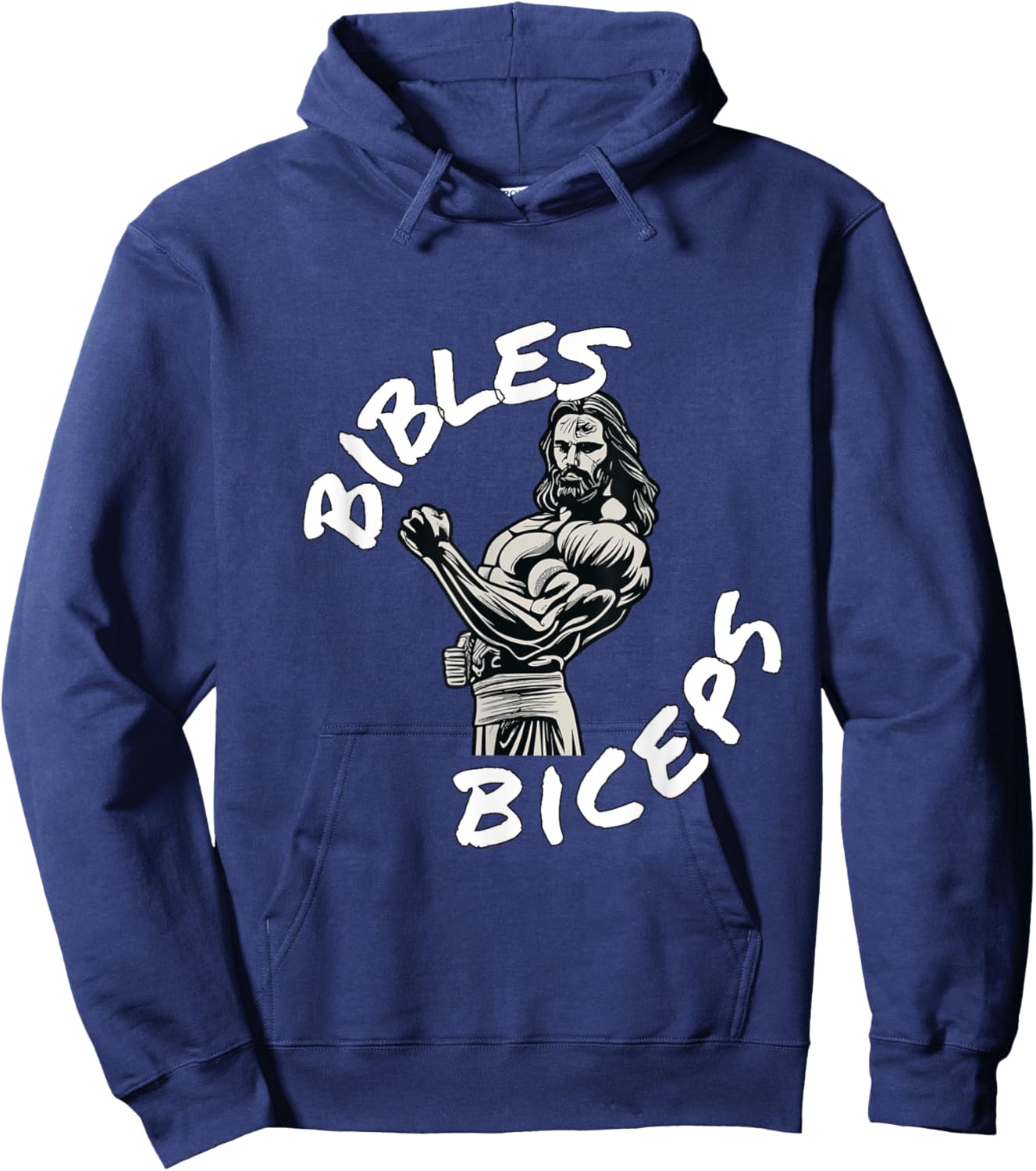 Bibles and Biceps Funny Gym Workout Christian Hoodie - Hoodie | Navy