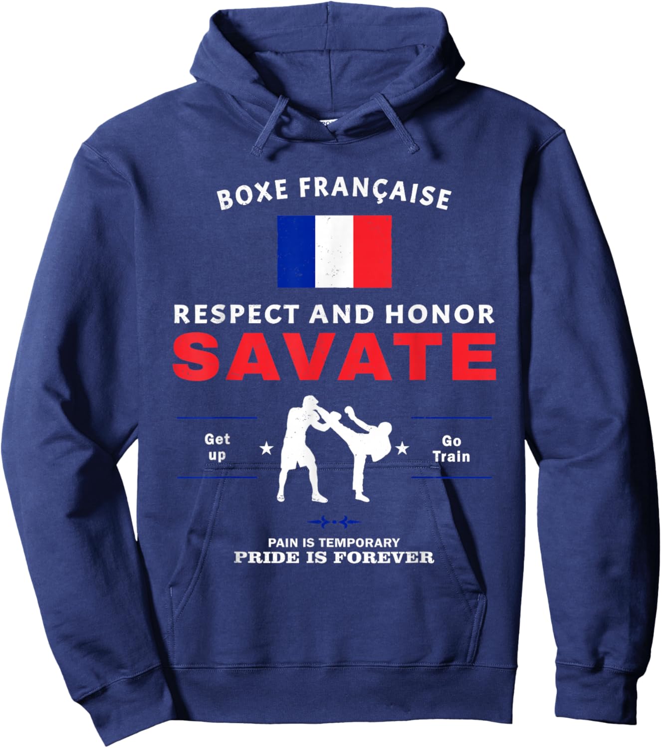 Savate French Kickboxing Savate Fighter Hoodie - Hoodie | Navy
