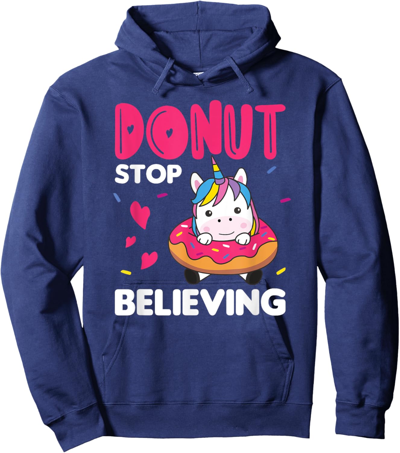 Donut Unicorn Pun Unicorns Donuts Hoodie - Hoodie | Navy