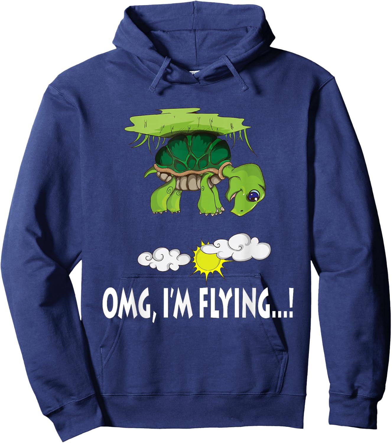 Flying turtle OMG I'm Flying Hoodie - Hoodie | Navy