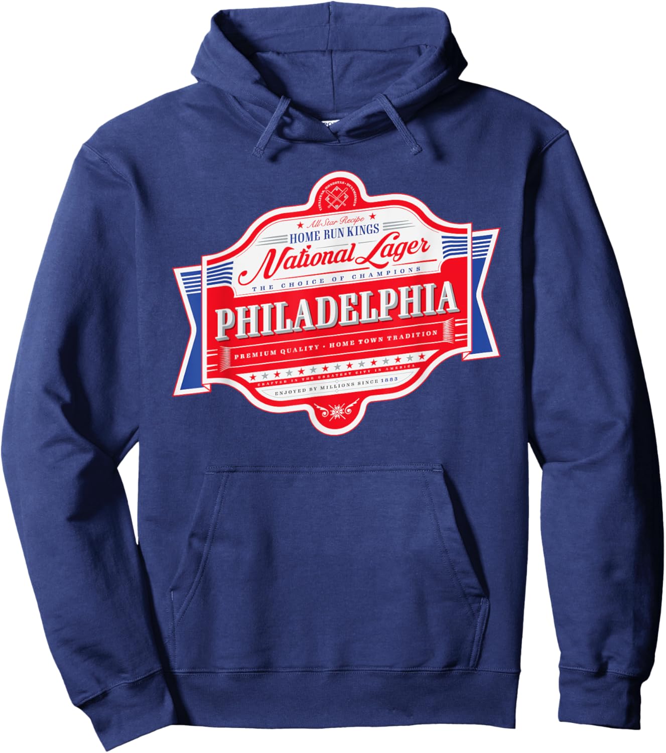Vintage Philadelphia Beer Label - Philly Pride Hoodie - Hoodie | Navy