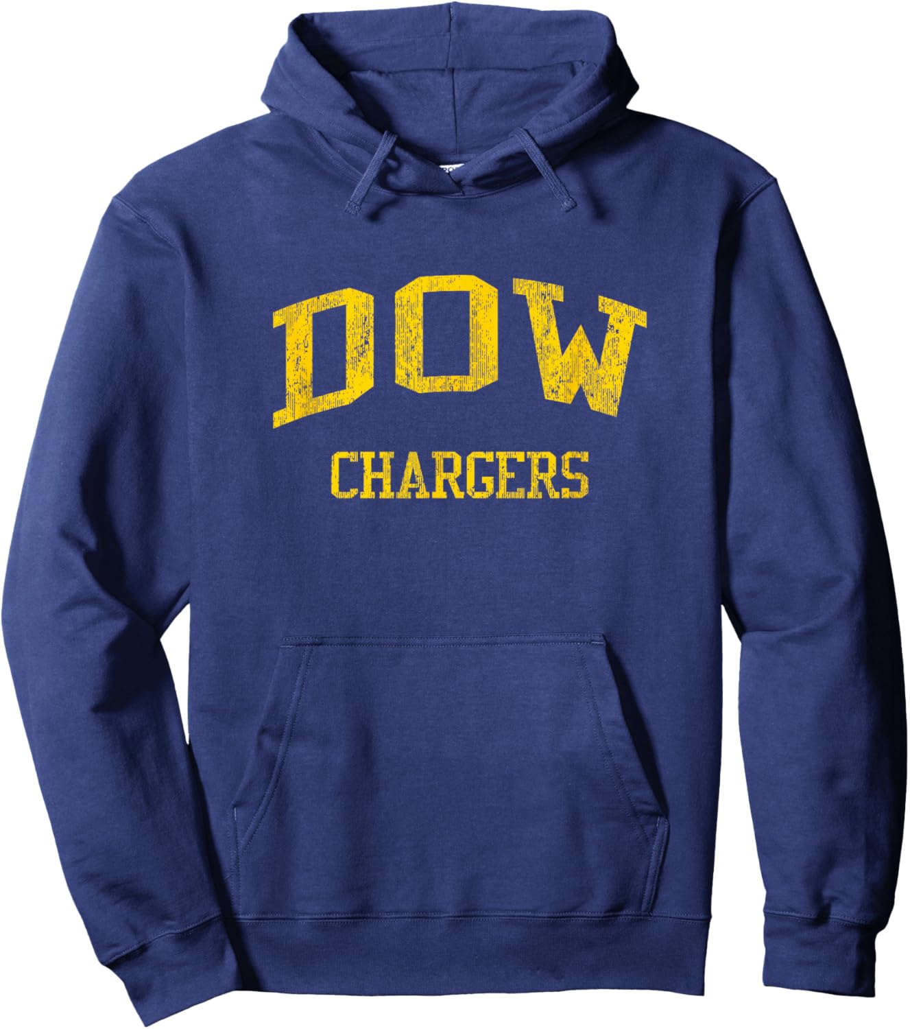 Dow High School HS Midland MI Vintage Sports Hoodie - Hoodie | Navy