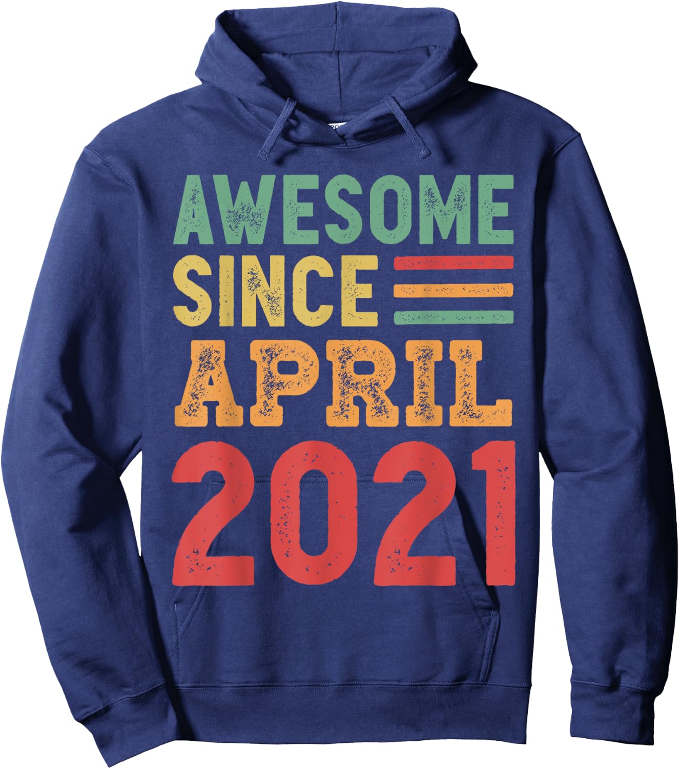 Awesome Since April 2021 4th Birthday Gift Hoodie - Hoodie | Navy