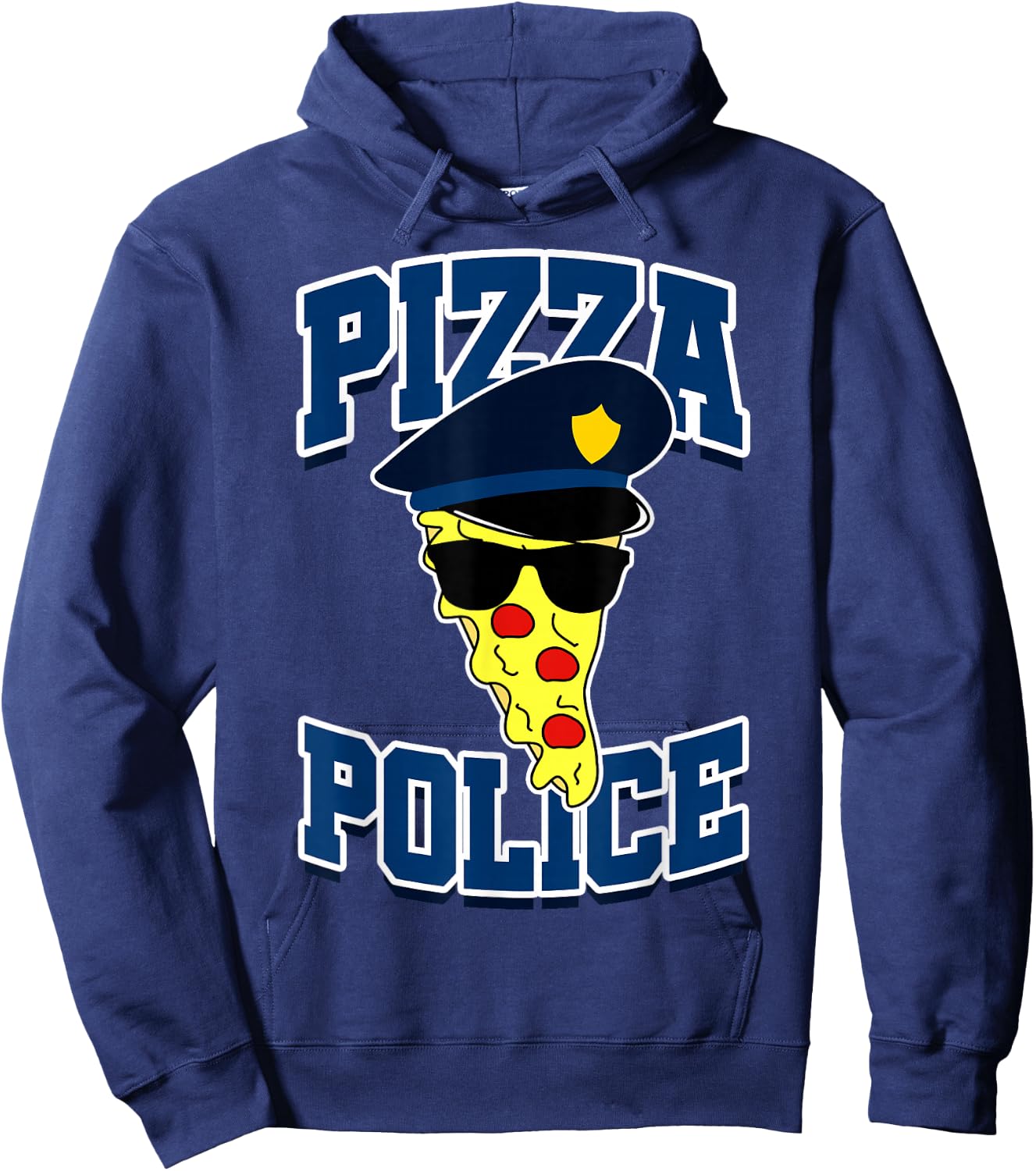 Pizza Police Funny Gift Hoodie - Hoodie | Navy