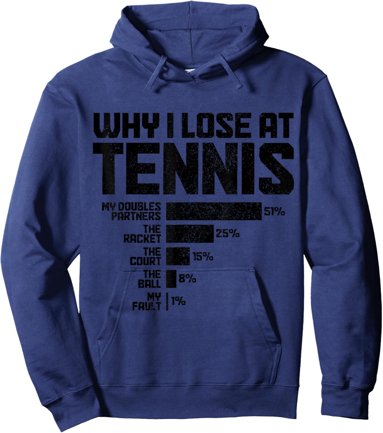 Tennis Player, Why I Lose Tennis Funny Hoodie - Hoodie | Navy