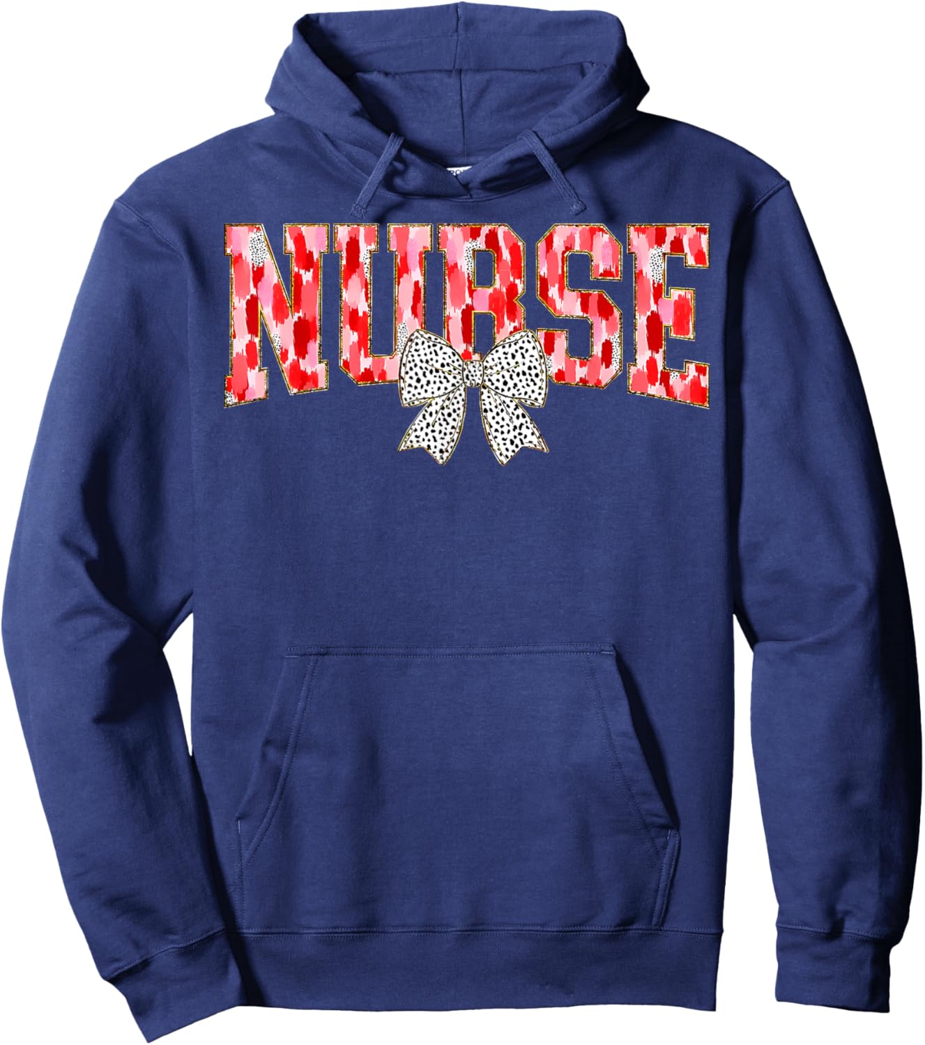 Retro Nurse Coquette Red Bow Girlie Nurse Life Hoodie - Hoodie | Navy