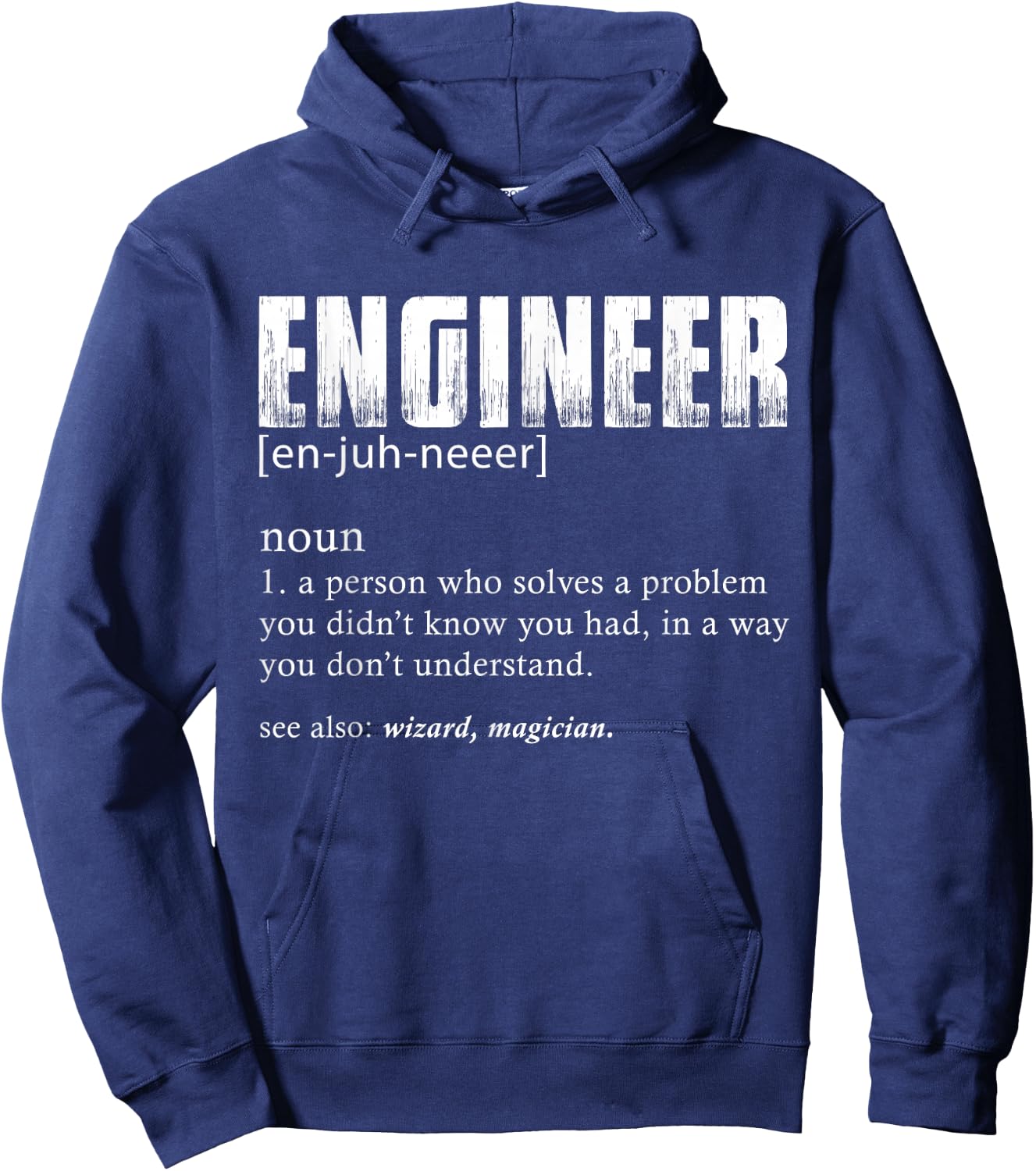 Engineer Definition T Shirt Funny Engineering Hoodie - Hoodie | Navy