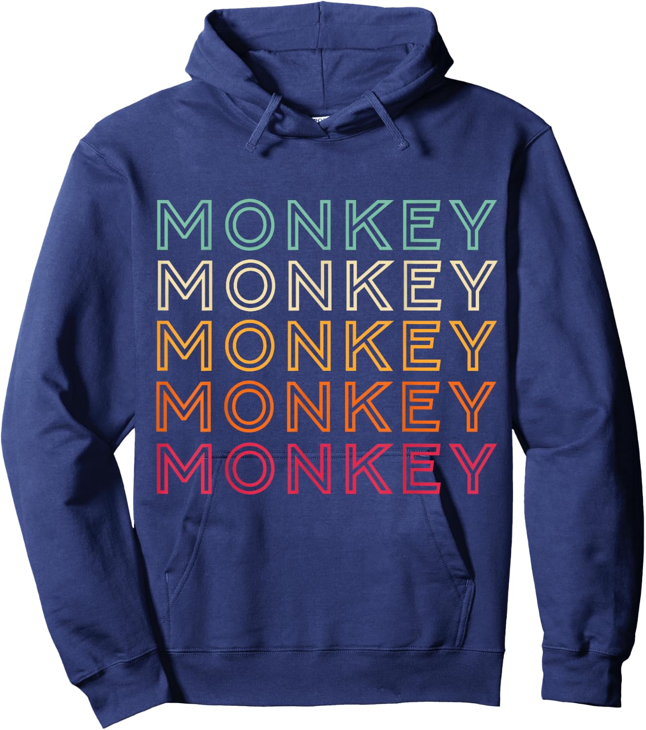 Funny Monkey Ape Gorilla Retro Monkey Hoodie - Hoodie | Navy