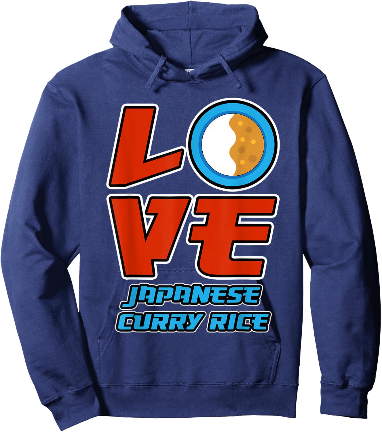 Love Japanese Curry Rice - Rice Hoodie - Hoodie | Navy