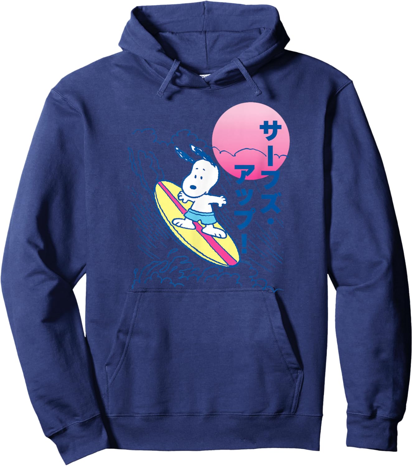 Peanuts - Snoopy Surf Kanji Hoodie - Hoodie | Navy