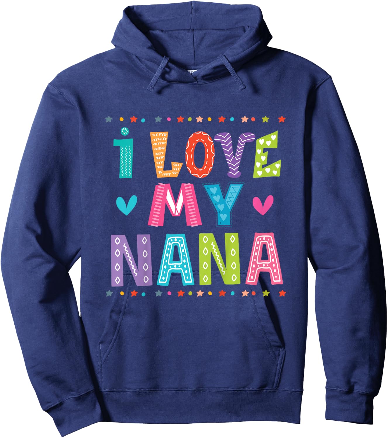 I Love My Nana for Grandchild Hoodie - Hoodie | Navy