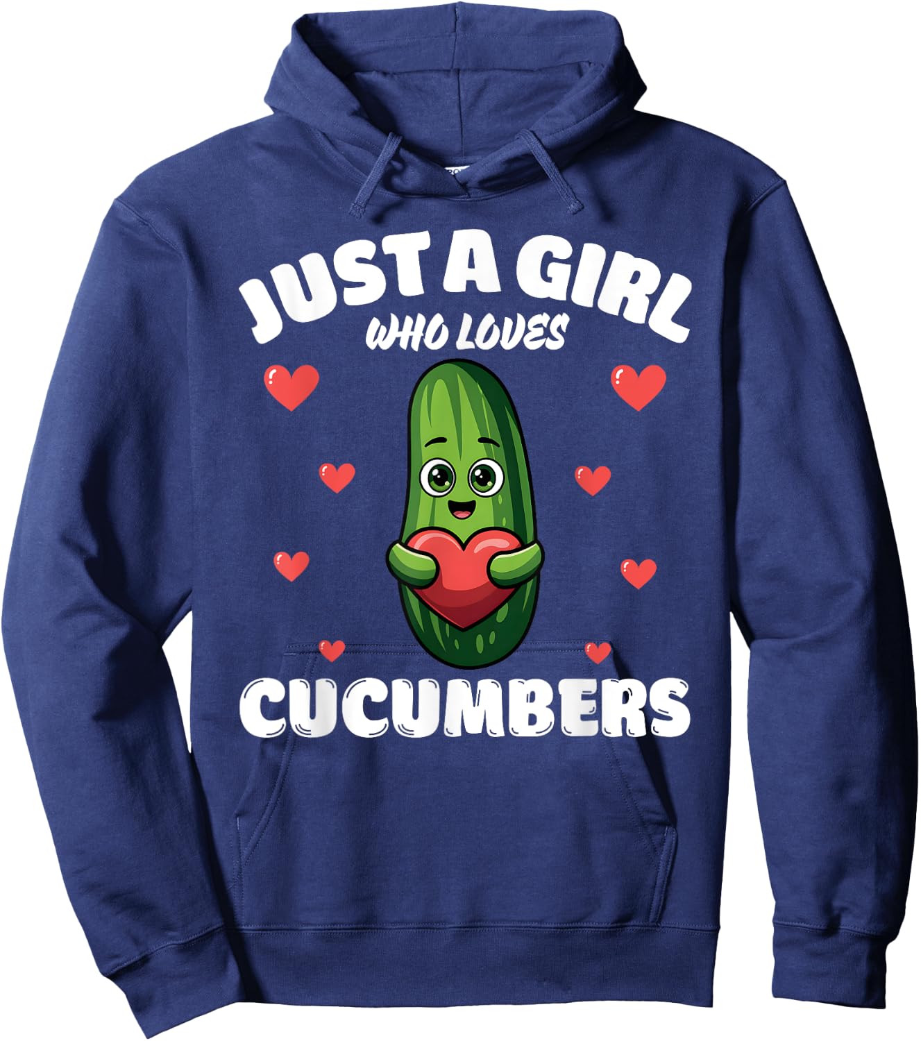 Just A Girl Who Loves Cucumbers, Cucumber Lover Hoodie - Hoodie | Navy
