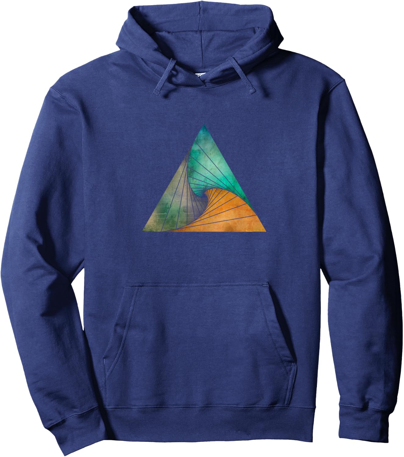 Geometric Swirling Triangle - Abstract Geometry Hoodie - Hoodie | Navy