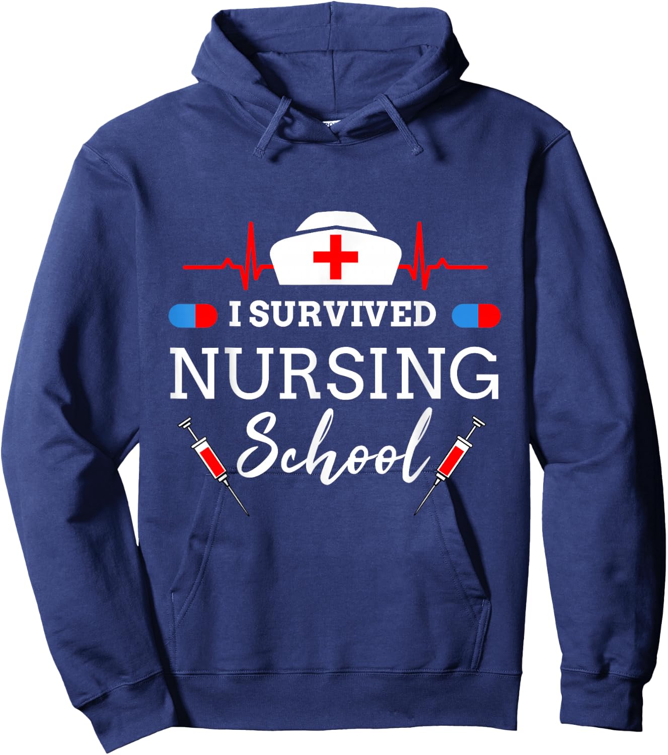 I Survived Nursing School Hoodie - Hoodie | Navy