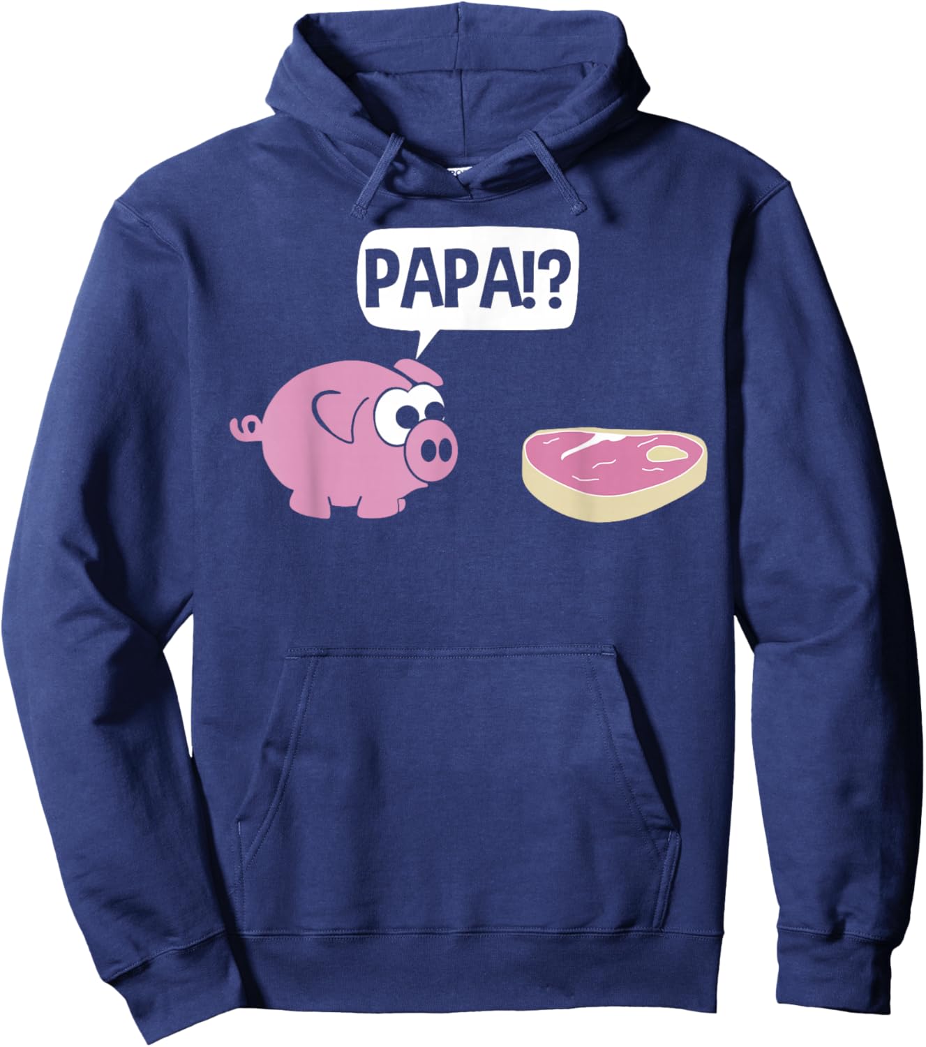 Lustiges Schweinchen - PAPA?! Hoodie - Hoodie | Navy