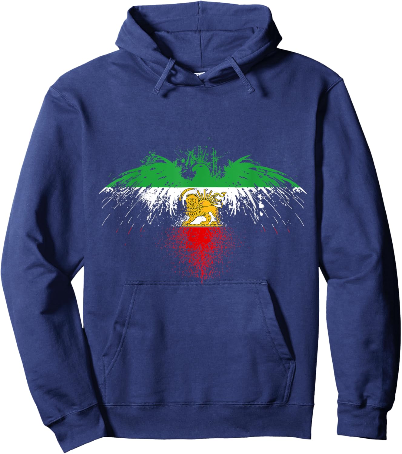 Iran,Iran Lion Sun Flag,Persian,Iran Flag. Hoodie - Hoodie | Navy