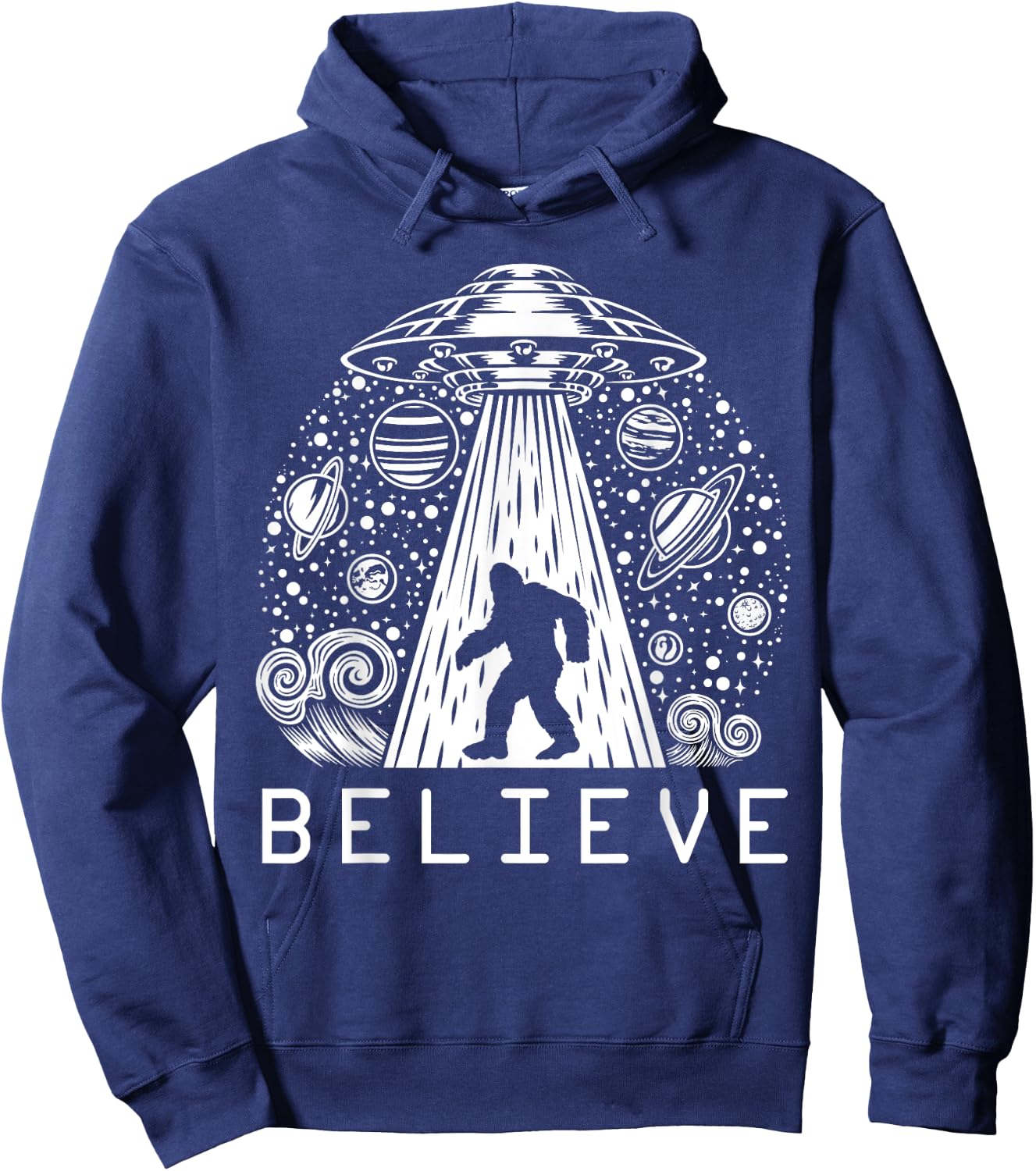Bigfoot UFO Conspiracy Theory - Alien Physics Hoodie - Hoodie | Navy