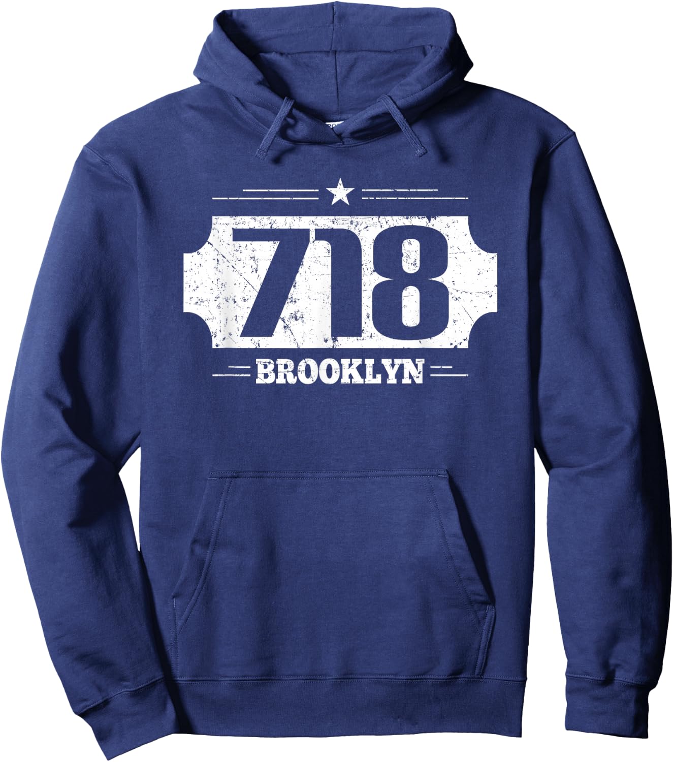 Area Code 718 Brooklyn Hoodie - Hoodie | Navy
