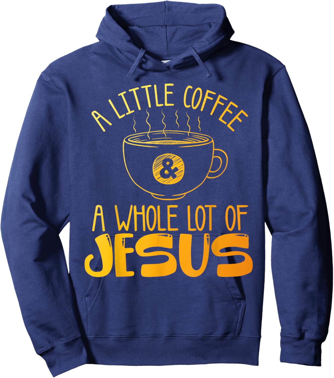 Best Jesus Design Women Christian Coffee Lover Hoodie - Hoodie | Navy