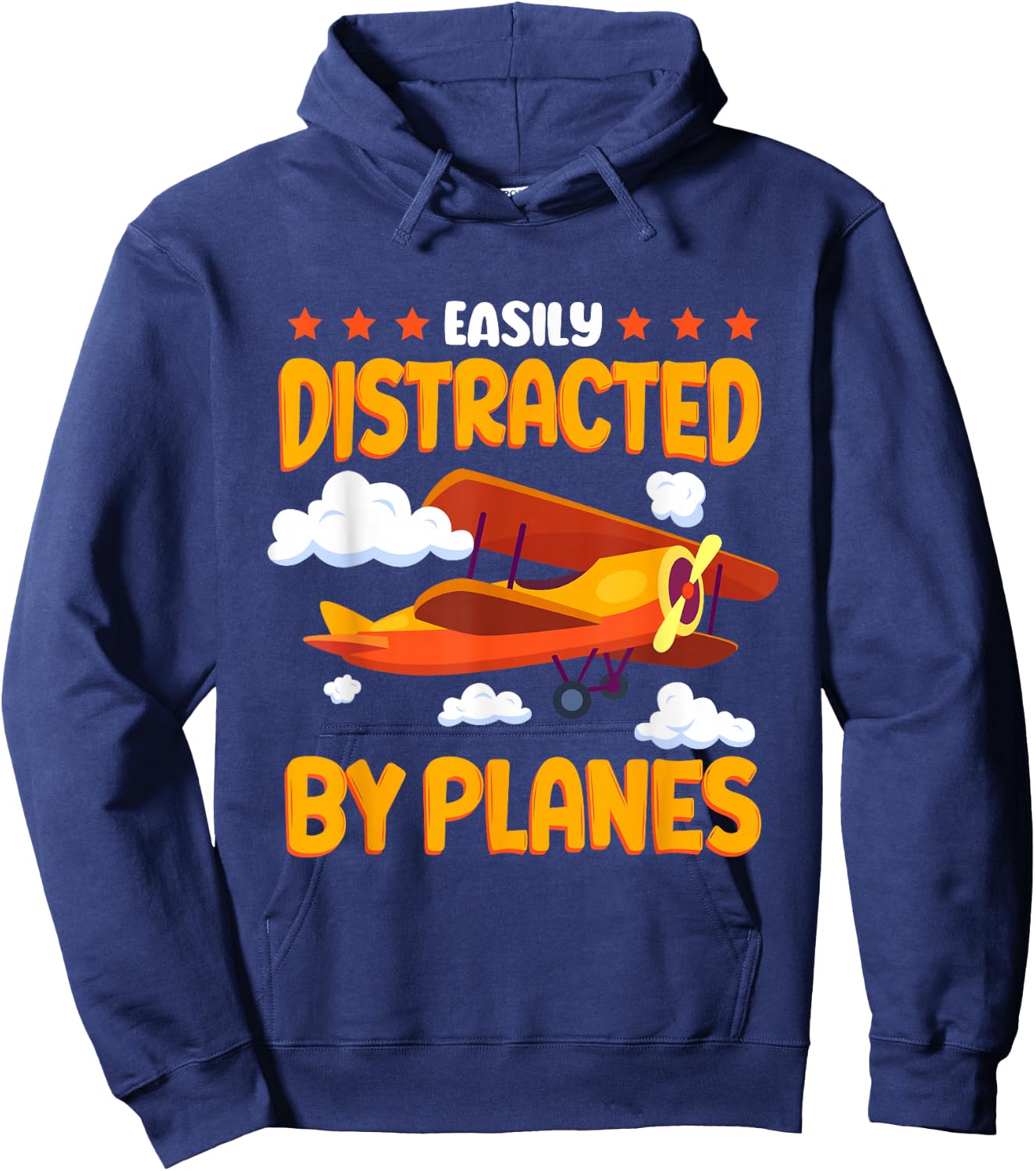 Airplane Lover Easily Distracted By Planes Kids Hoodie - Hoodie | Navy