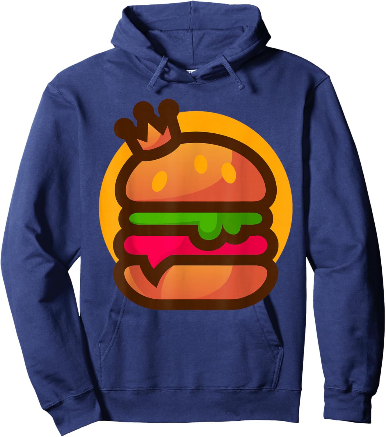 Royal King Burger Hoodie - Hoodie | Navy