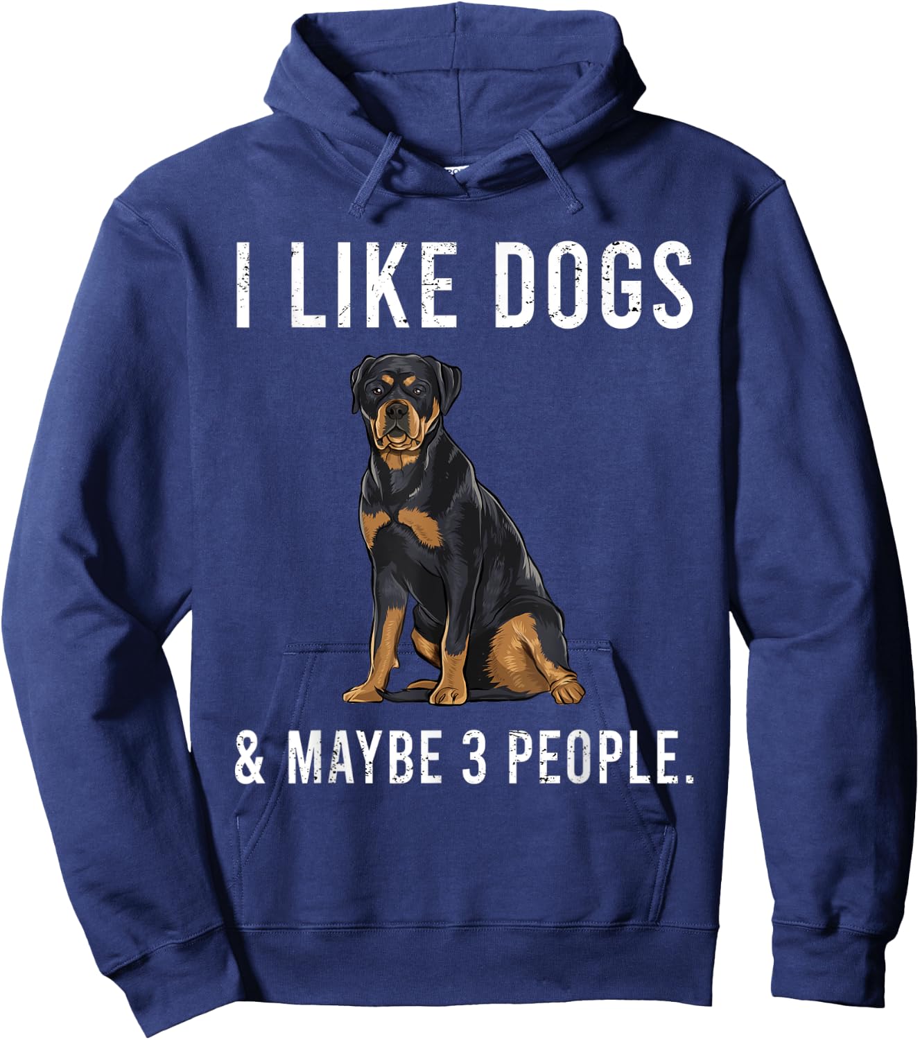 Funny I Like Rottweiler Dogs And Maybe 3 People Hoodie - Hoodie | Navy