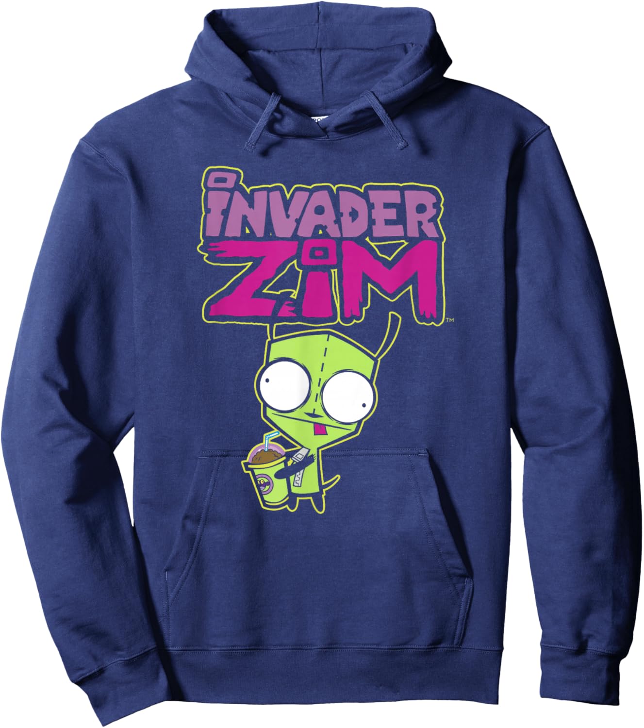 Invader Zim G.I.R Milkshake Foodie Dog Logo Hoodie - Hoodie | Navy