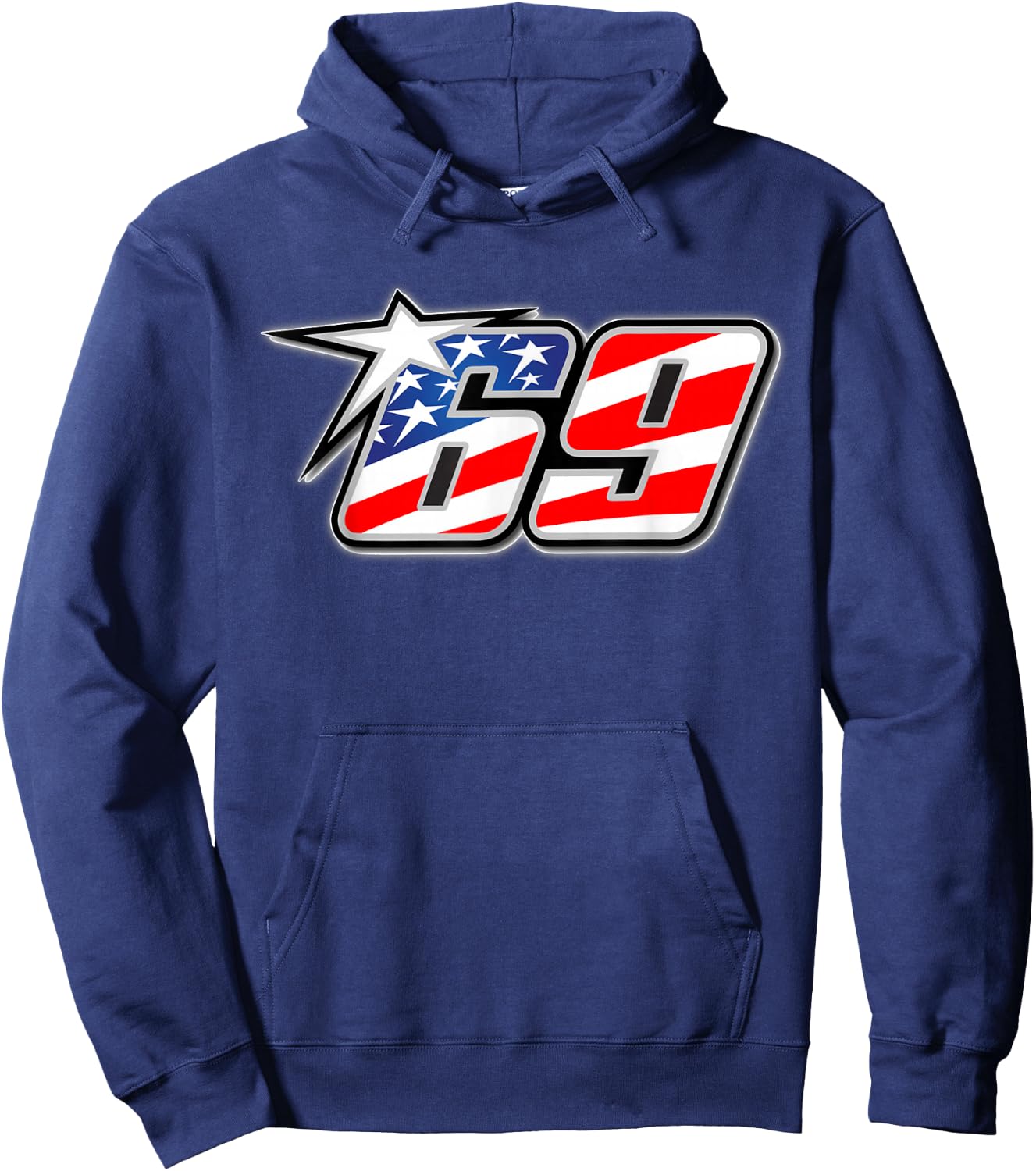 Number-69-Star Hoodie - Hoodie | Navy
