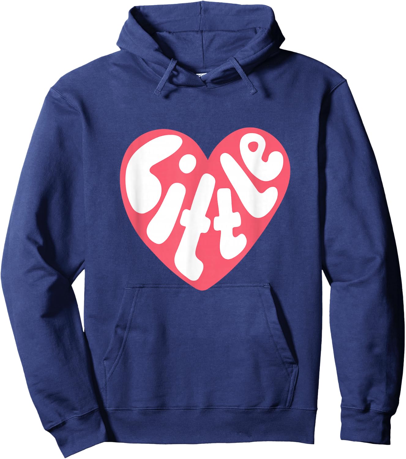 Big Little Sorority Reveal Little Pink Heart Hoodie - Hoodie | Navy