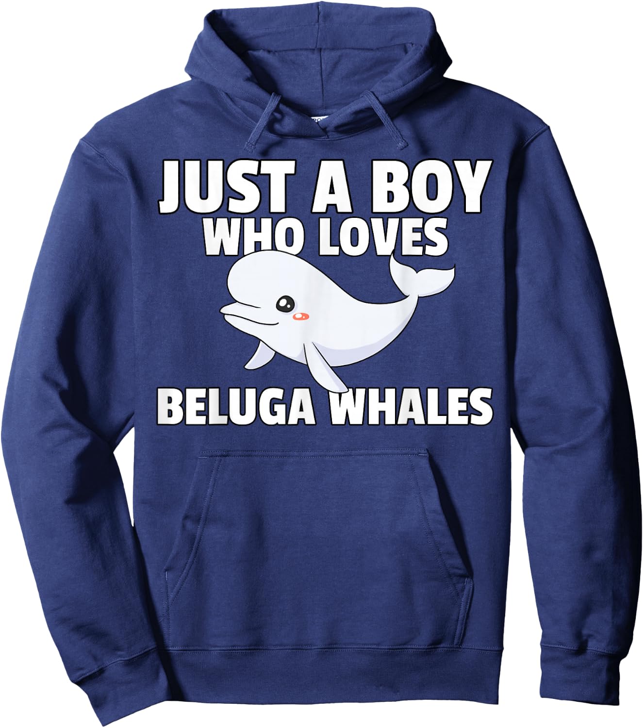 Beluga Whale Gift Baby Beluga Costume Hoodie - Hoodie | Navy