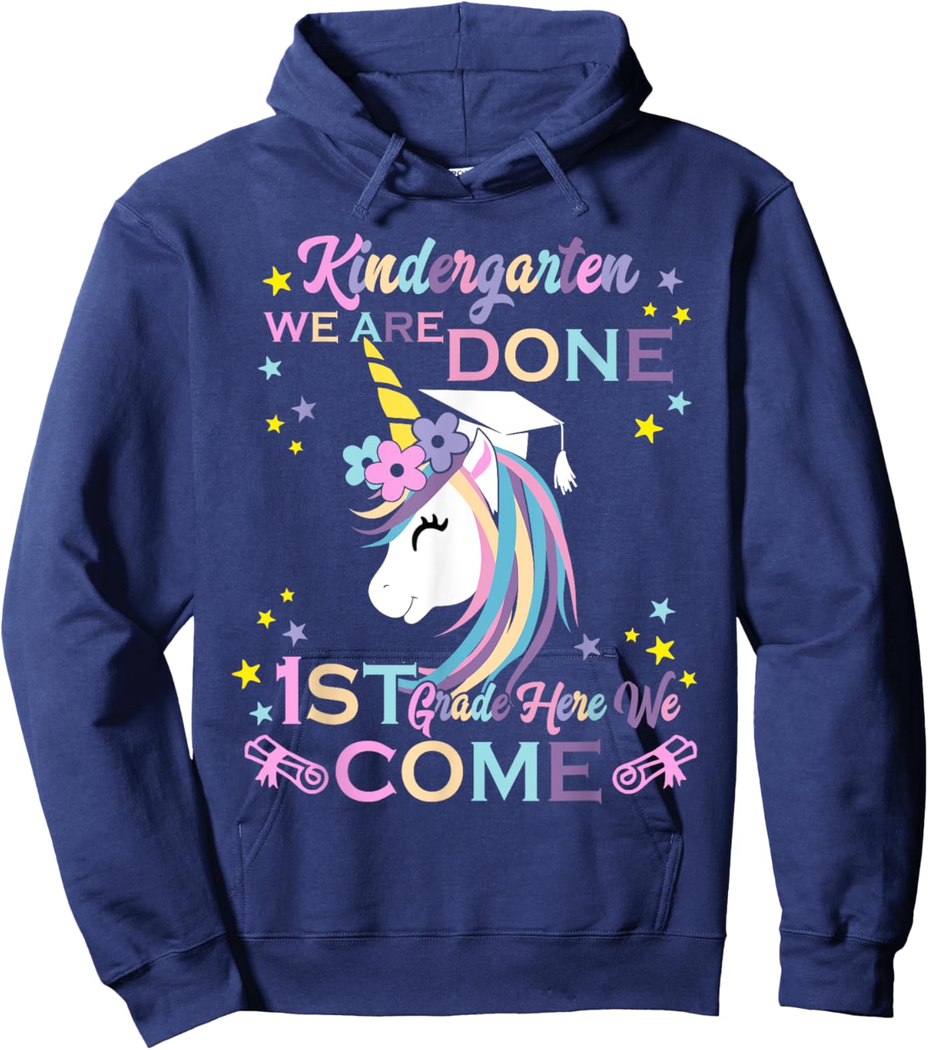 Kindergarten Graduation Magical Unicorn Hoodie - Hoodie | Navy