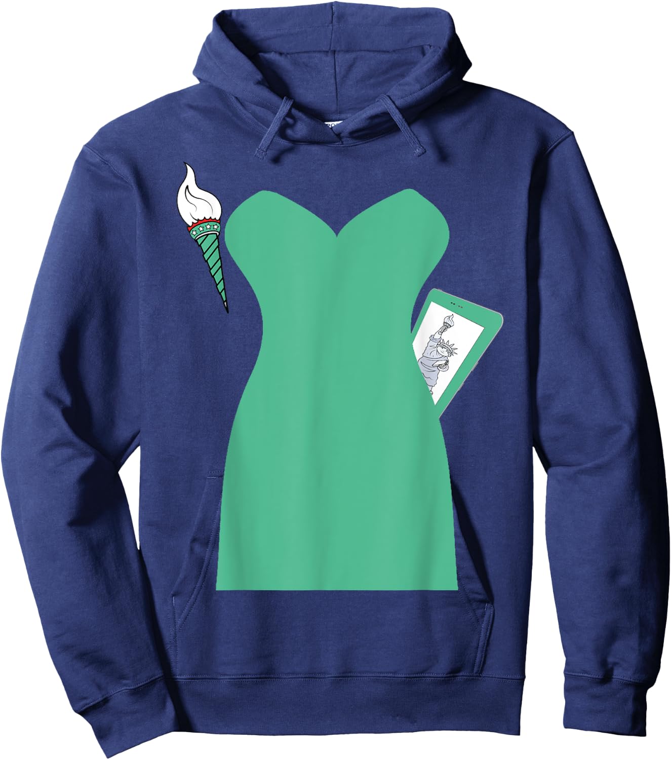 Statue of Liberty Halloween Costume Dress Hoodie - Hoodie | Navy