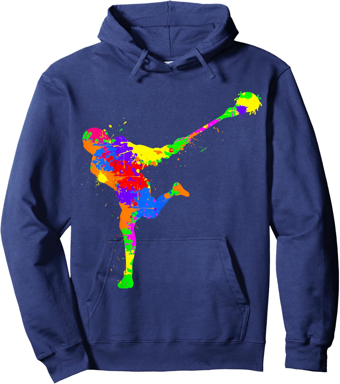 Lacrosse Player Boys Kids Youth Hoodie - Hoodie | Navy