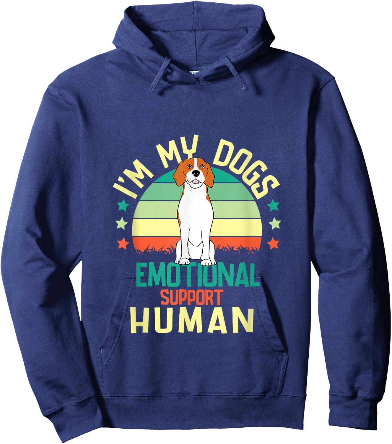 I'm My dog's Emotional Support-Human. Hoodie - Hoodie | Navy