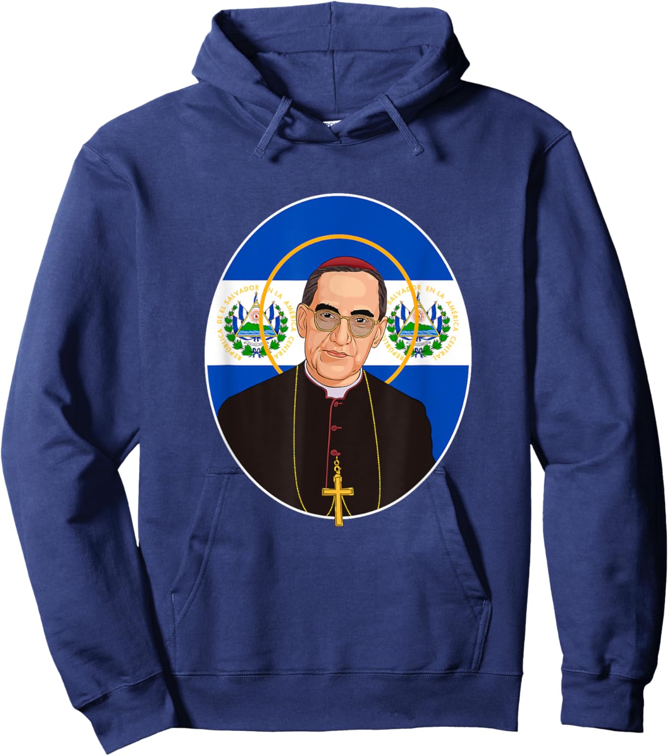 San Óscar Romero de El Salvador Hoodie - Hoodie | Navy