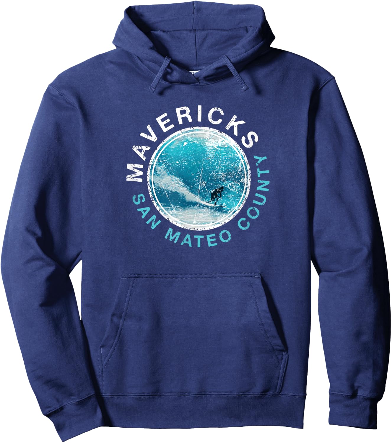 MAVERICKS California Big Wave Surfing Hoodie - Hoodie | Navy