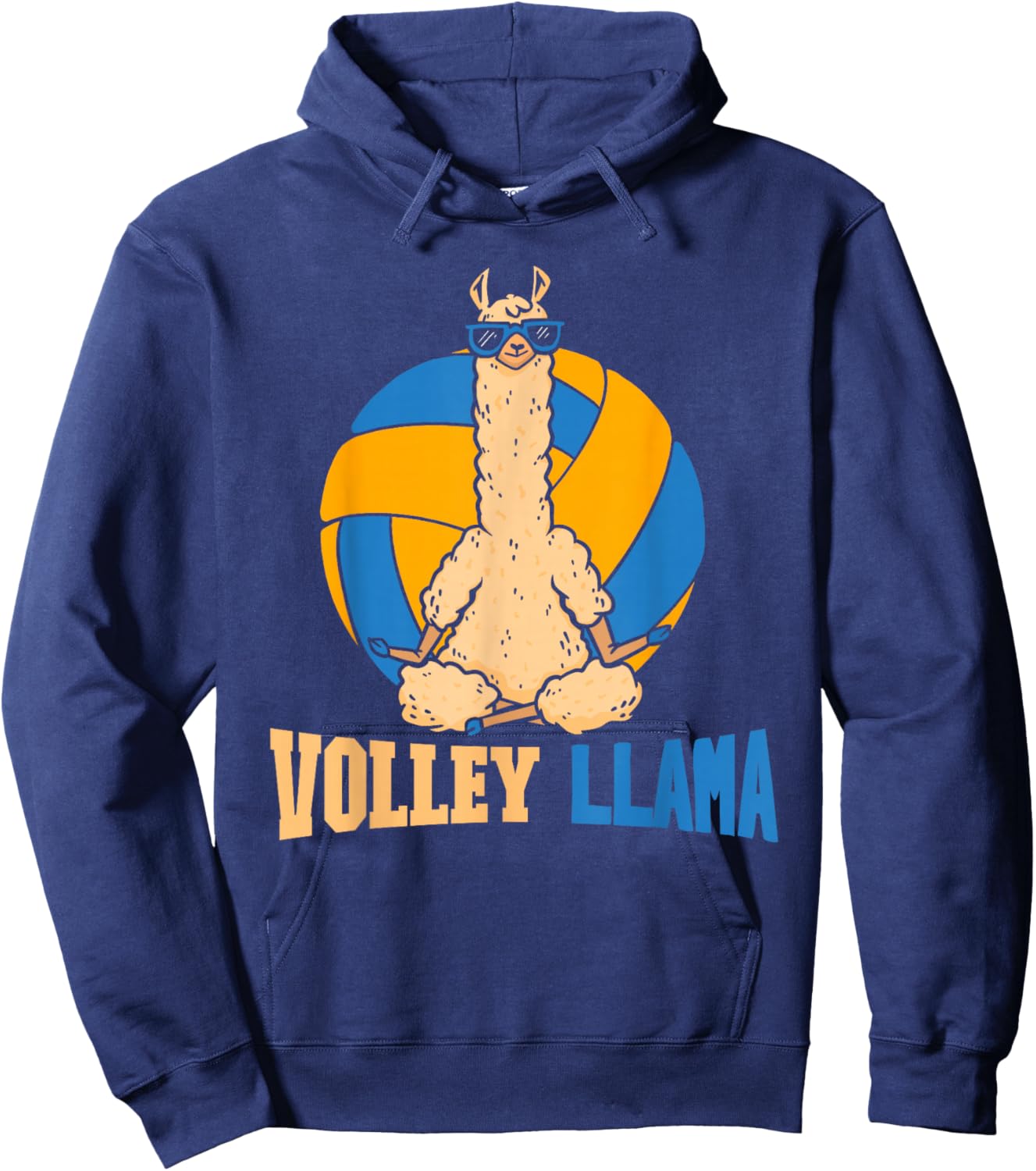 Volley Llama Vball - Beach Volleyball Llama Hoodie - Hoodie | Navy