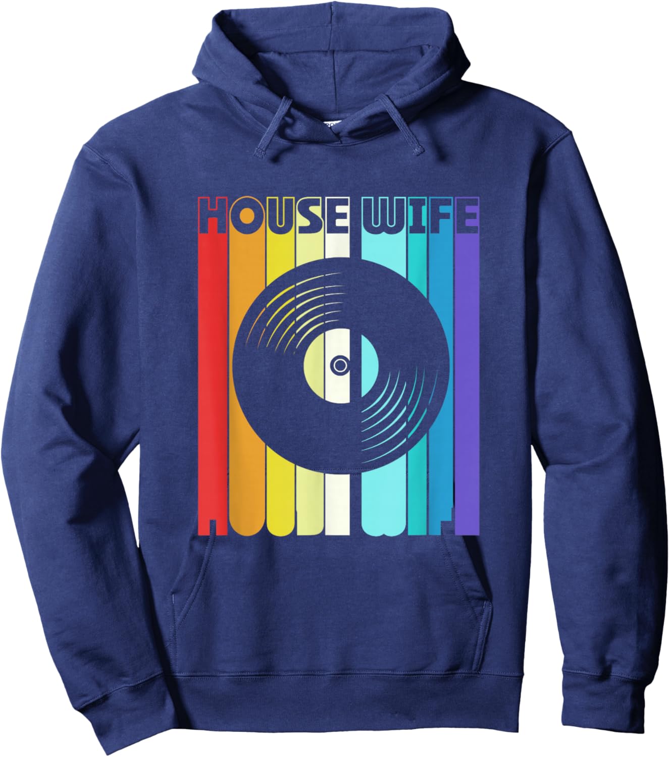 Retro Vintage House Wife Edm Dj House Music Hoodie - Hoodie | Navy