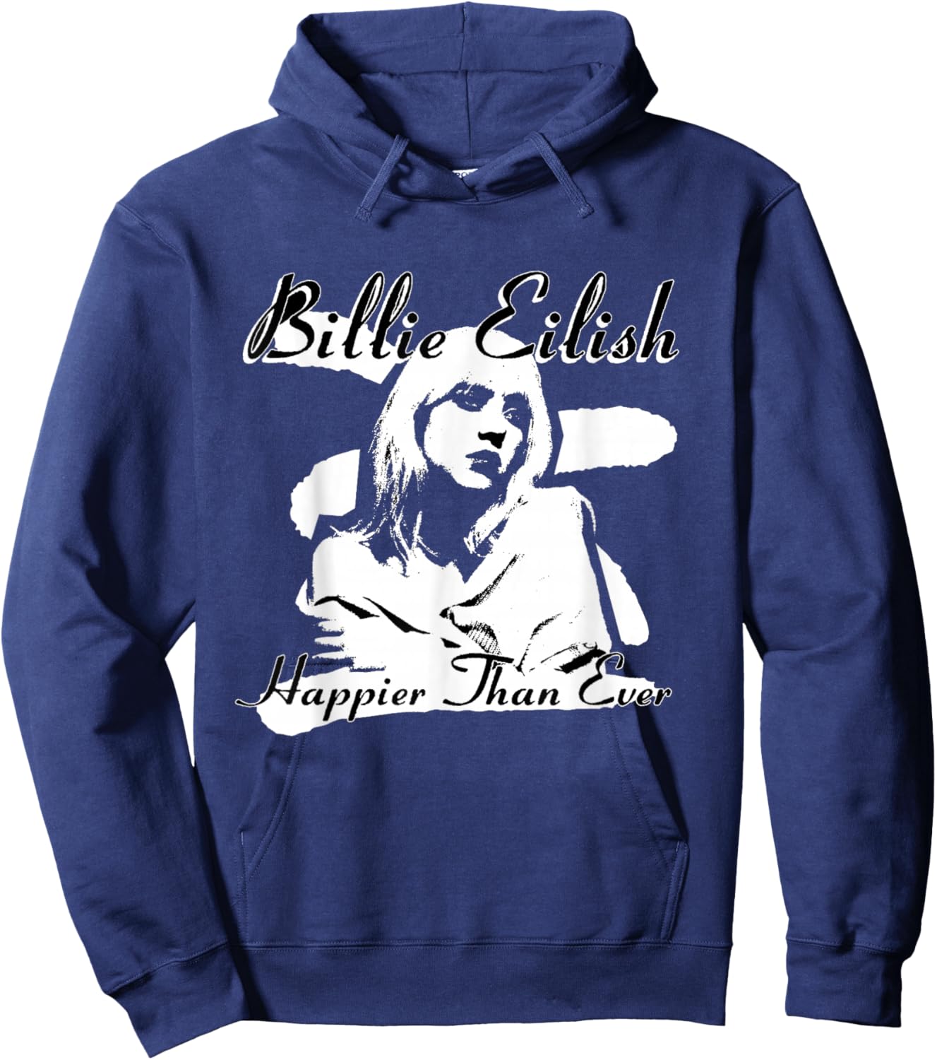 Official Billie Eilish Happier Than Ever Black Hoodie - Hoodie | Navy