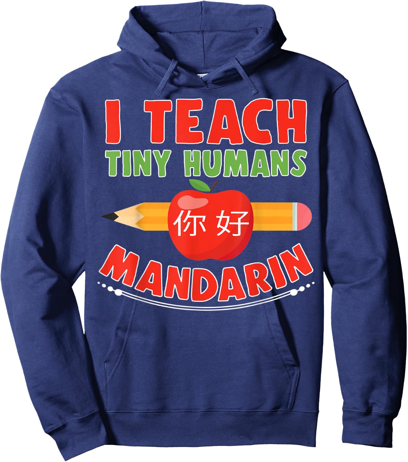 Mandarin Teacher School Cute Hoodie - Hoodie | Navy