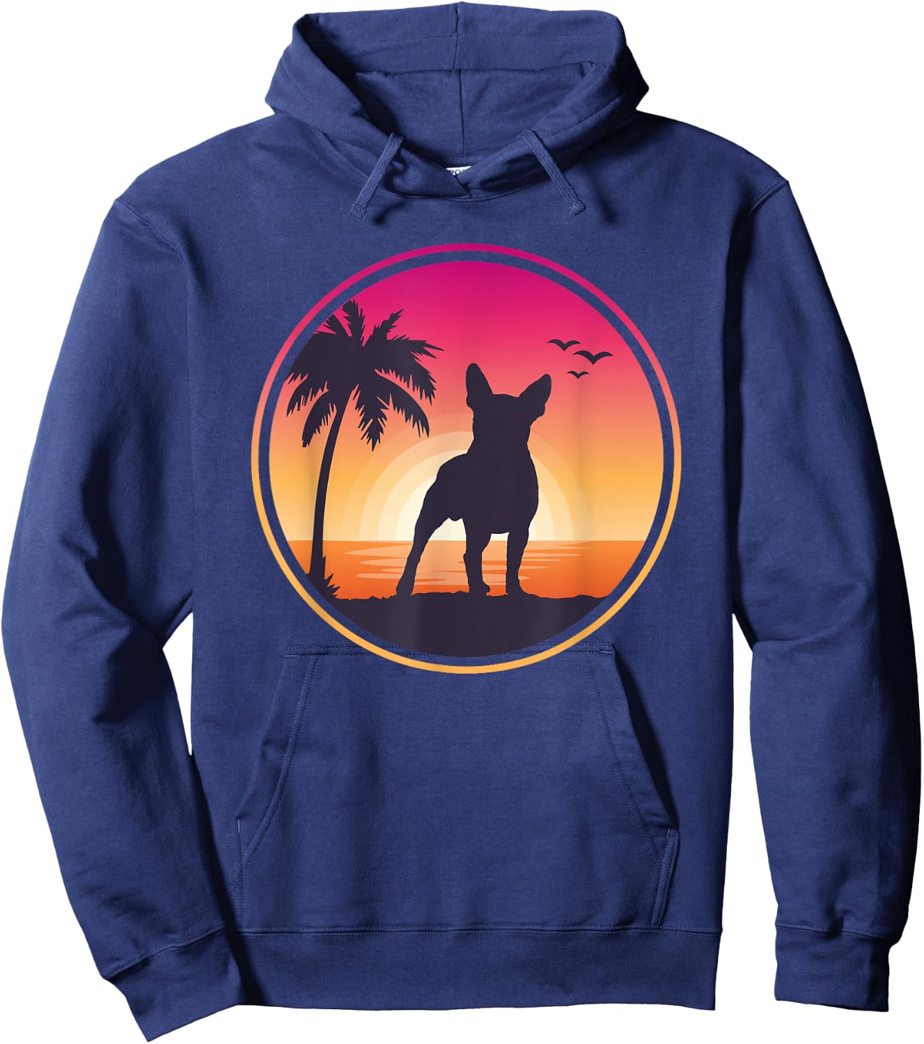 Boston Terrier Boston-Bulldog Women Kids Hoodie - Hoodie | Navy