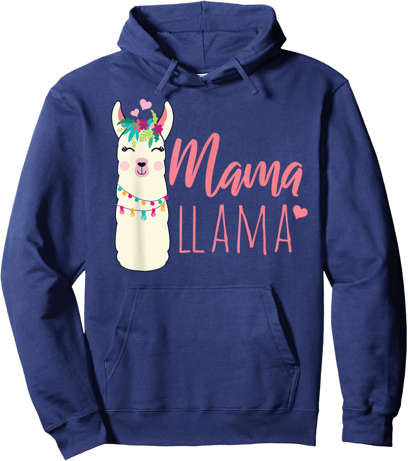 MAMA LLAMA Funny Mother Lamas Meme Hoodie - Hoodie | Navy