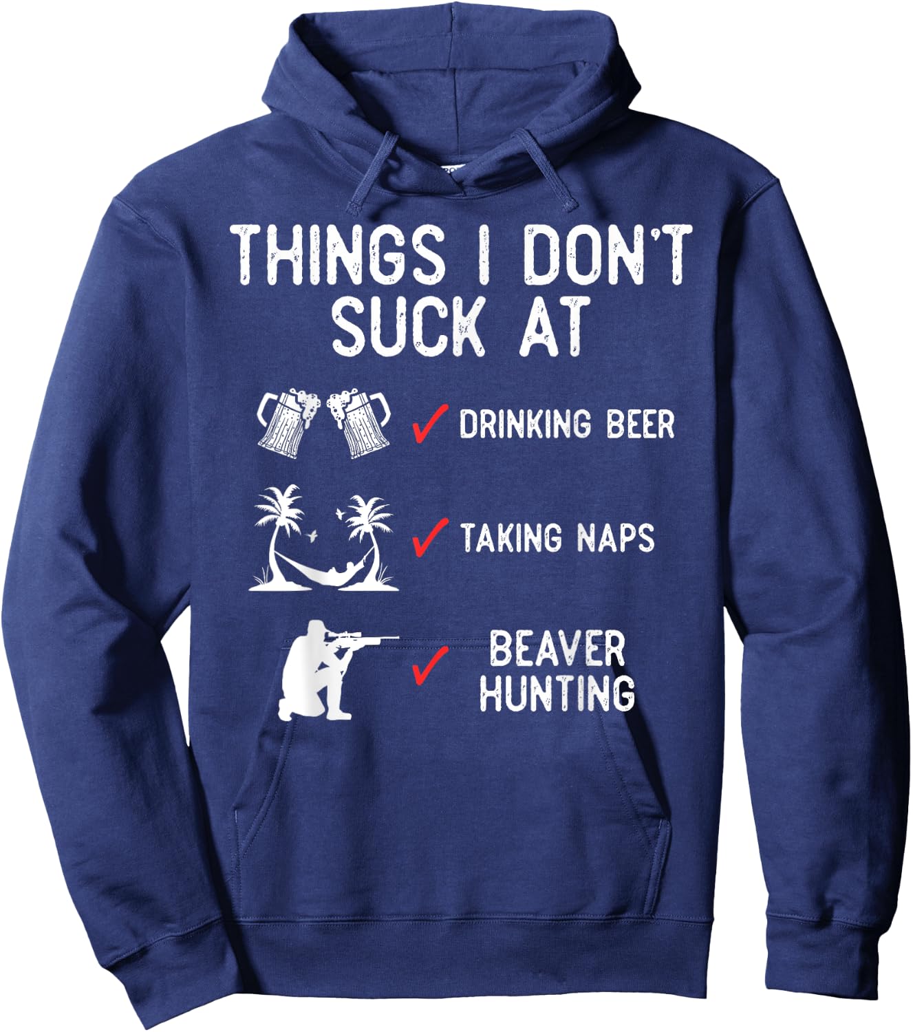 Beaver Hunting Season List Hunter Hoodie - Hoodie | Navy